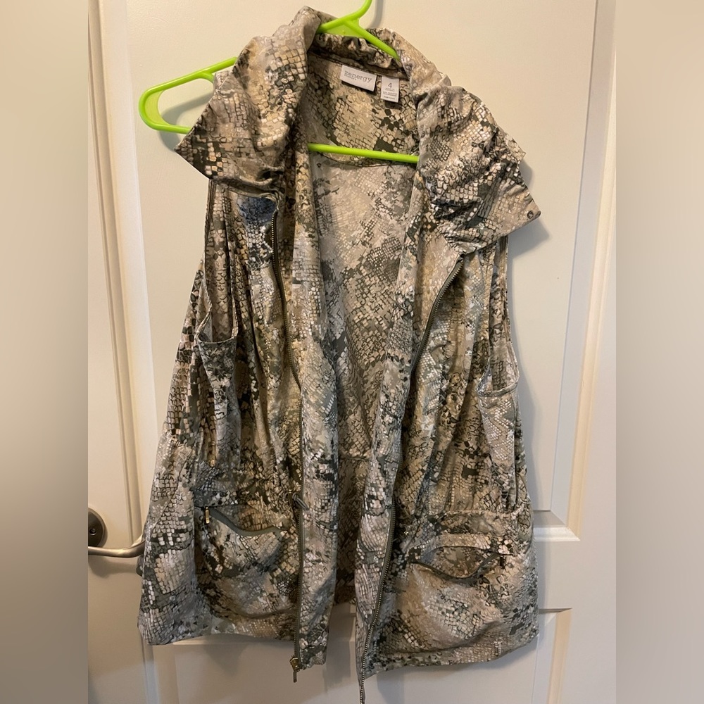 Zynergy by Chicos Snake Print Vest